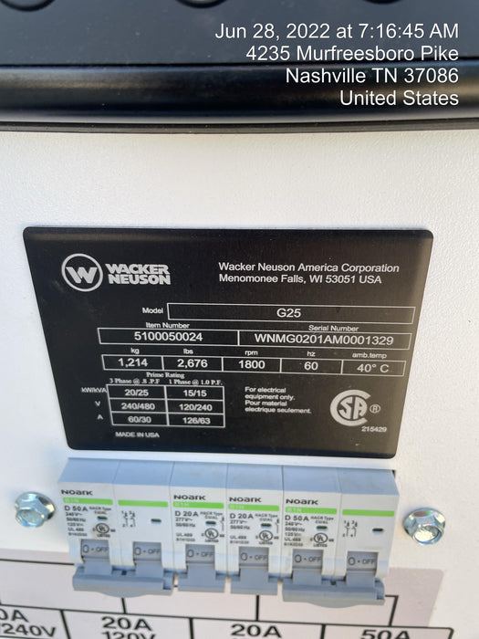 2022 WACKER NEUSON G25