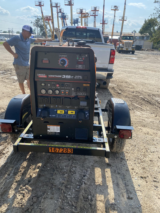 2021 Lincoln Electric Vantage 322 Vantage 322 Ready Pak 3 w/ Decals, ORANGE (includes trailer, cable rack, fender light kit) NO Telematics