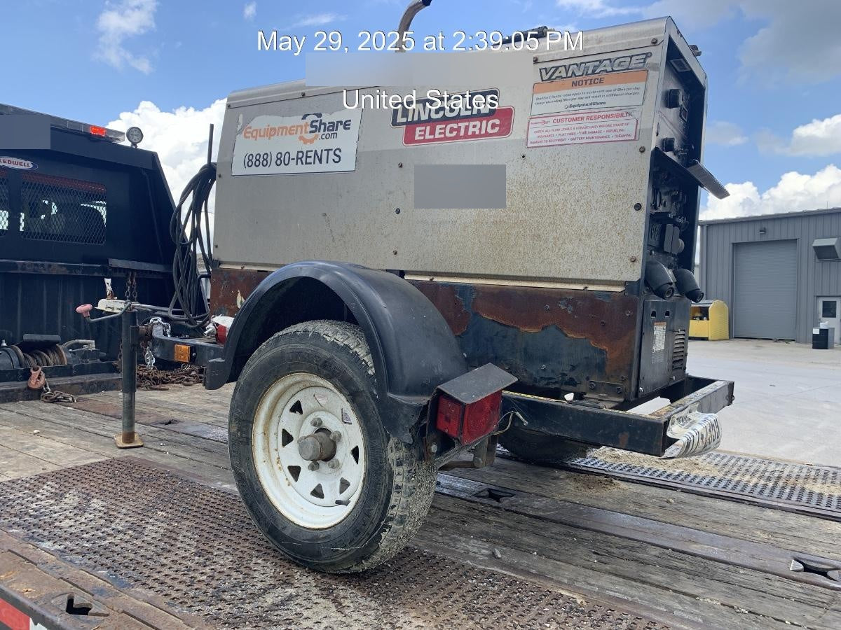2018 Lincoln Electric Vantage 322 Lincoln Vantage 322 Welder Ready Pak 3 - Vantage 322, Trailer, Fender and light kit, Cable rack