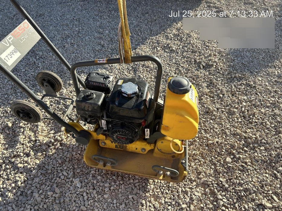 2021 Wacker Neuson VP1550AW Plate Compactor w/ Water Tank