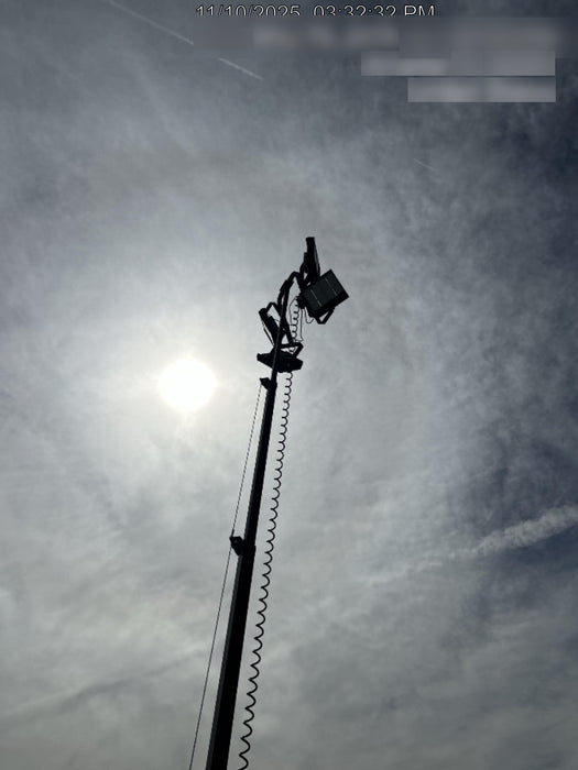 2022 Allmand NLV3GR (4) LED Light Fixture 350W, 23' Vertical Mast, 3kW Prime, Towable, Deep Sea L401, Leveling Jacks, Yanmar T4F 5.8hp