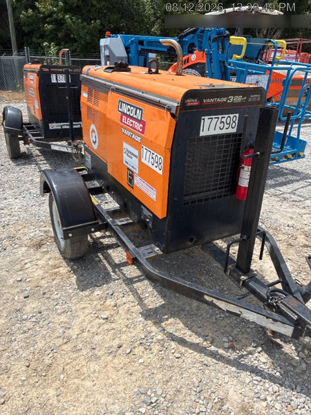 2021 Lincoln Electric Vantage 322 Vantage 322 Ready Pak 3 w/ Decals, ORANGE (includes trailer, cable rack, fender light kit) NO Telematics