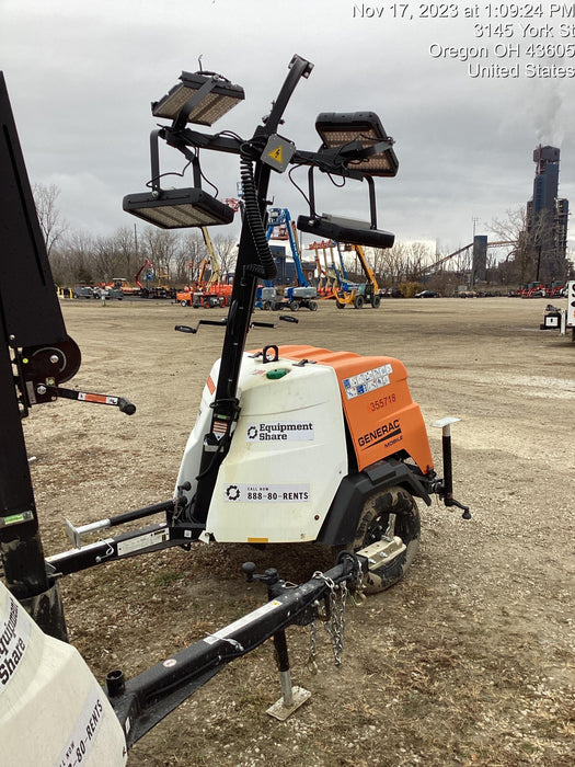 2023 Generac MLT2 Diesel, Flex Switch 120V Input, Powerzone Controller, 
(4) 320W LED Lights, 4kW Generator, 39.9 Gal Fuel Tank, 2" Ball, T3