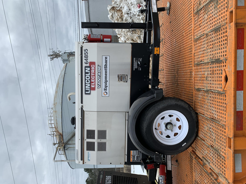 2020 Lincoln Electric Vantage 322 Welder Ready-Pak 3, w/ GPS & Decals (includes trailer, cable rack, fender light kit)