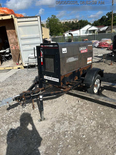 2019 Lincoln Electric Vantage 322 Welder Ready-Pak 3, Two wheel trailer, Fender and Light kit, Cable Rack
