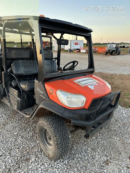 2019 Kubota RTV-X1140W-H 4wd Utility Cart, LED Strobe, Windshield Tempered Glass, Plastic Canopy, Wire Harness Kit, Backup Alarm