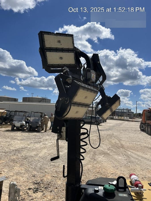 2022 Allmand NLV3GR (4) LED Light Fixture 350W, 23' Vertical Mast, 3kW Prime, Towable, Deep Sea L401, Leveling Jacks, Yanmar T4F 5.8hp