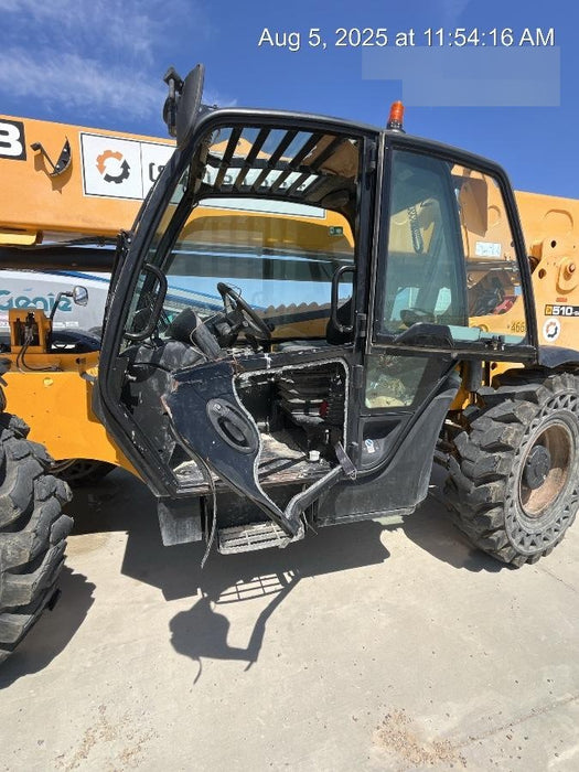 2019 JCB 510-56 Enclosed Cab, 74 HP, Solid Tires, Worklights, Beacon, Aux Hydraulics, Lifting Eye w/66" Carriage/60" Forks