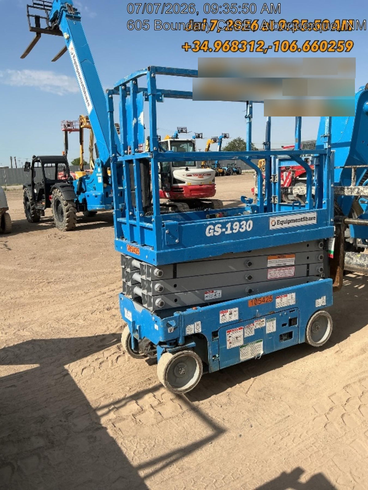 2020 Genie GS-1930 Solid Non Marking Tires, Beacon, Folding rails with half height swing gate