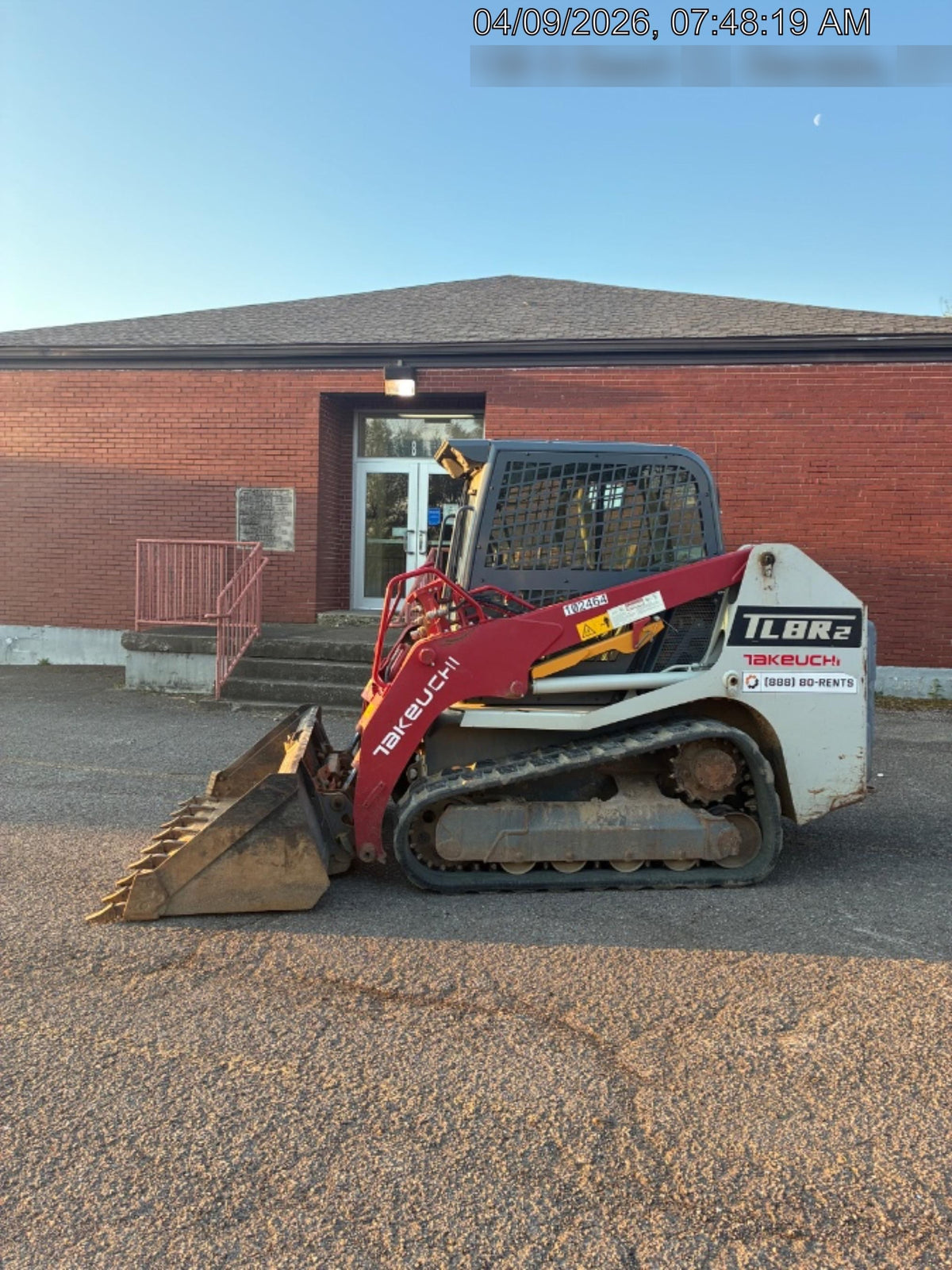 2020 Takeuchi TL8R2-CR Cab/Heat/Air, 74hp, Hydraulic QC