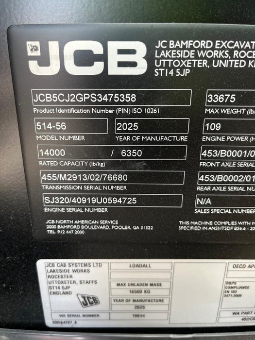 2025 JCB 514-56