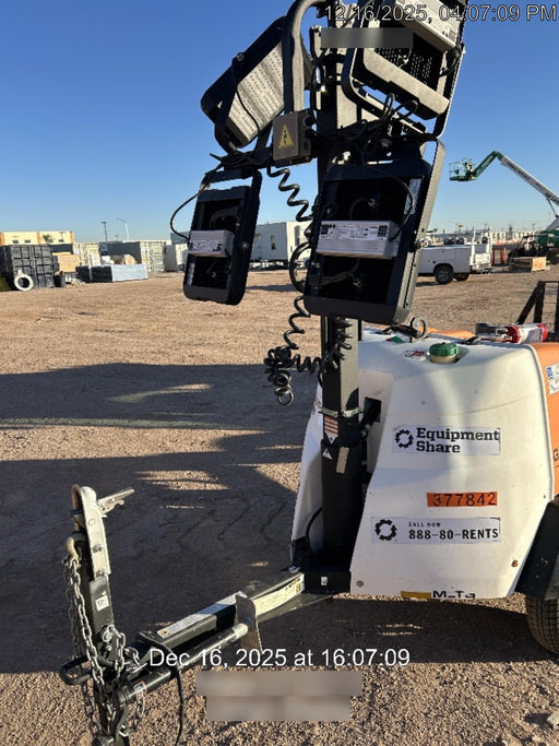 2023 Generac MLT2 Diesel, Flex Switch 120V Input, Powerzone Controller, 
(4) 320W LED Lights, 4kW Generator, 39.9 Gal Fuel Tank, 2" Ball, T3