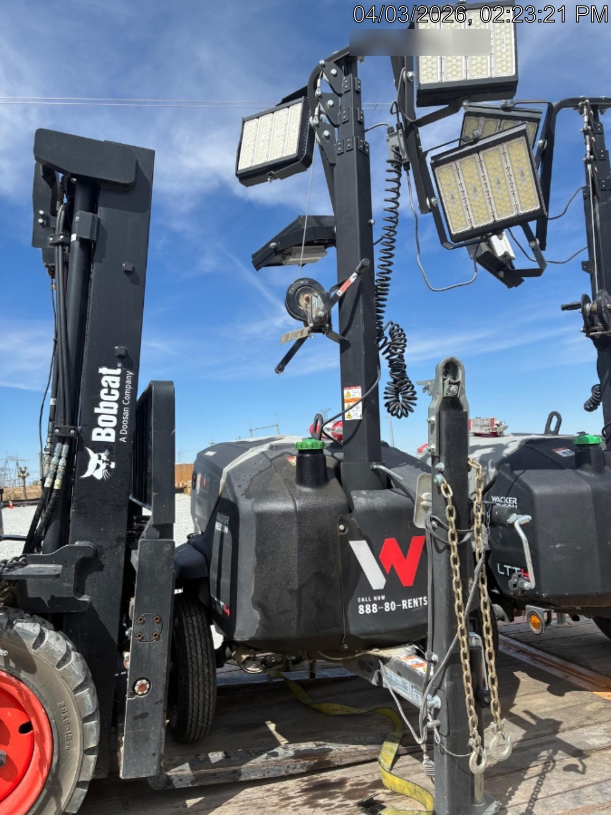 2024 Wacker Neuson LTT4 Diesel, Kohler KDW702, Deep Sea Controller, Auto Start, LED 320W, Bypass Outlet, T3