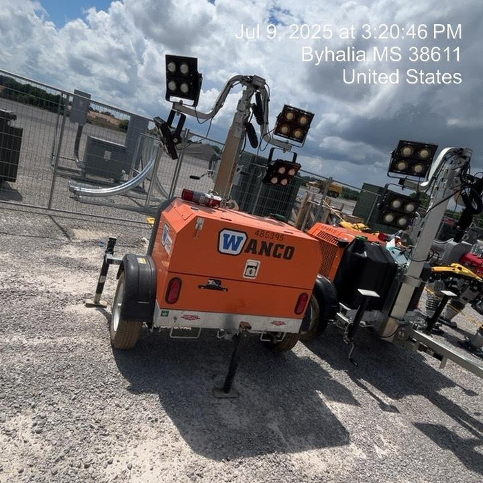 2025 Wanco WLTT-4MM4K Diesel, Mitsubishi L2E, 9.0HP @1800 rpm, Deep Sea Controller, Shore Power Plug, Auto Start, (4) 350W LED Floodlights, 4kW Generator, 60 Gal Fuel Tank, 2" Ball, T3