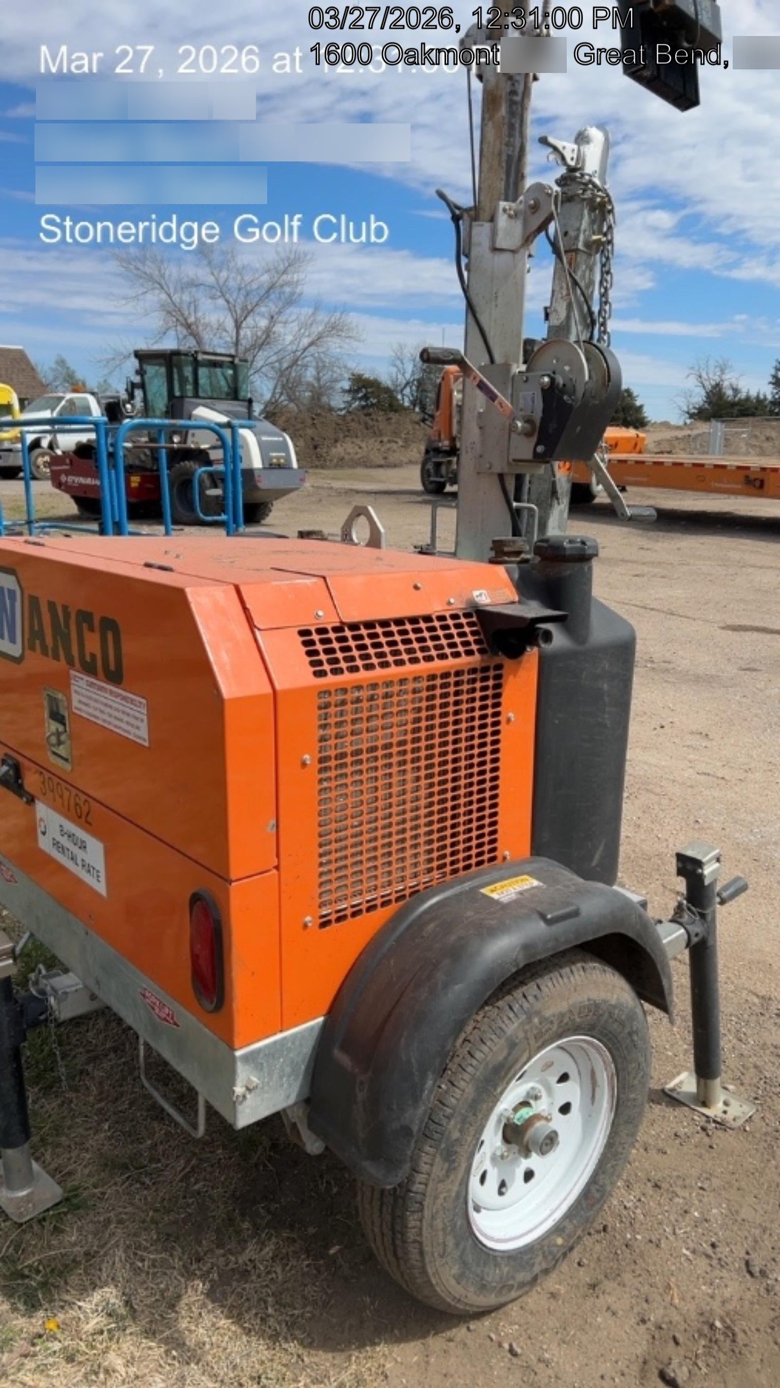2024 Wanco WLTT-4MM4K Diesel, Deep Sea Controller, Shore Power Plug, Auto Start, (4) 350W LED Floodlights, 4kW Generator, 60 Gal Fuel Tank, 2" Ball, T3