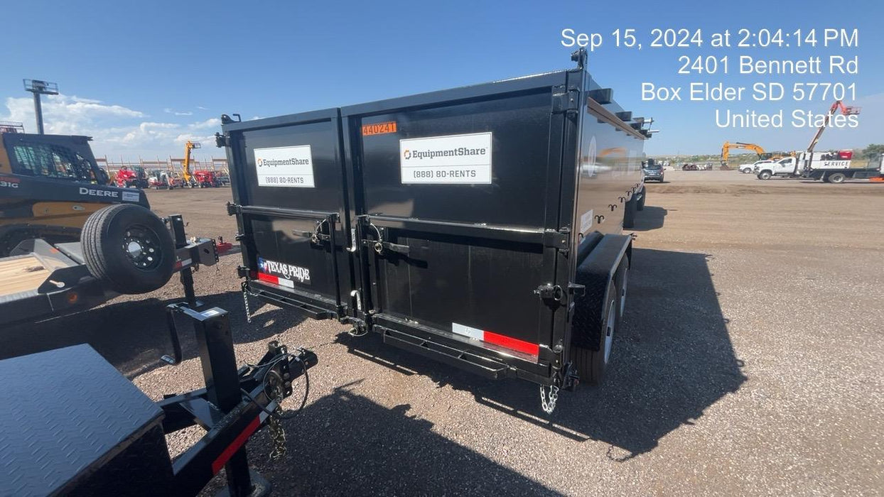 2024 TEXAS PRIDE TRAILERS 14'L x 7'W 5 Cu Yd Trunnion Hydraulic Dump