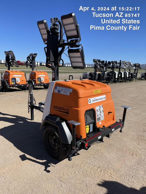 2024 Generac MLT2 Diesel, Flex Switch 120V Input, Powerzone Controller, 
(4) 320W LED Lights, 4kW Generator, 39.9 Gal Fuel Tank, 2" Ball, T3