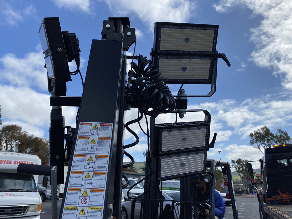 2022 Allmand NLV3GR (4) LED Light Fixture 350W, 23' Vertical Mast, 3kW Prime, Towable, ES Decals, T3