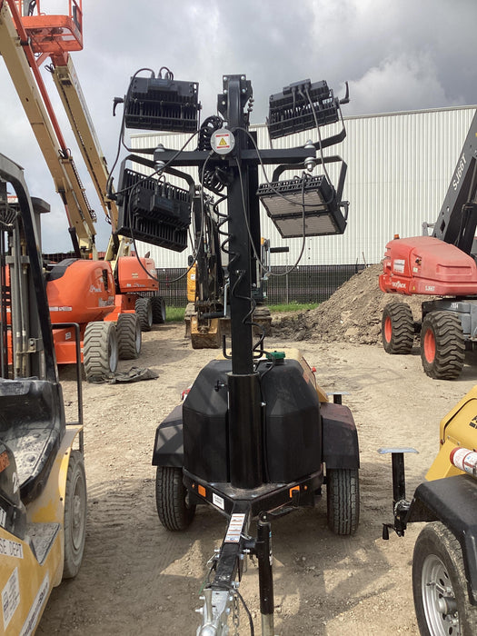 2022 Allmand NLV3GR (4) LED Light Fixture 350W, 23' Vertical Mast, 3kW Prime, Towable, ES Decals, T3