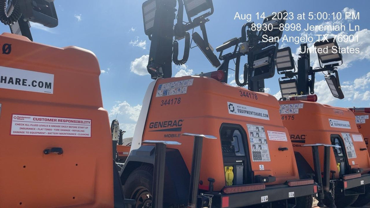 2023 Generac MLT2 Diesel, Flex Switch 120V Input, Powerzone Controller, (4) 320W LED Lights, 4kW Generator, 39.9 Gal Fuel Tank, 2" Ball, T3