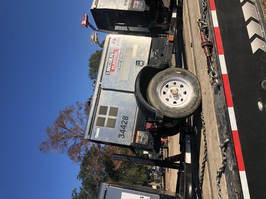 2019 Lincoln Electric Vantage 322 Welder Ready-Pak 3, Two wheel trailer, Fender and Light kit, Cable Rack