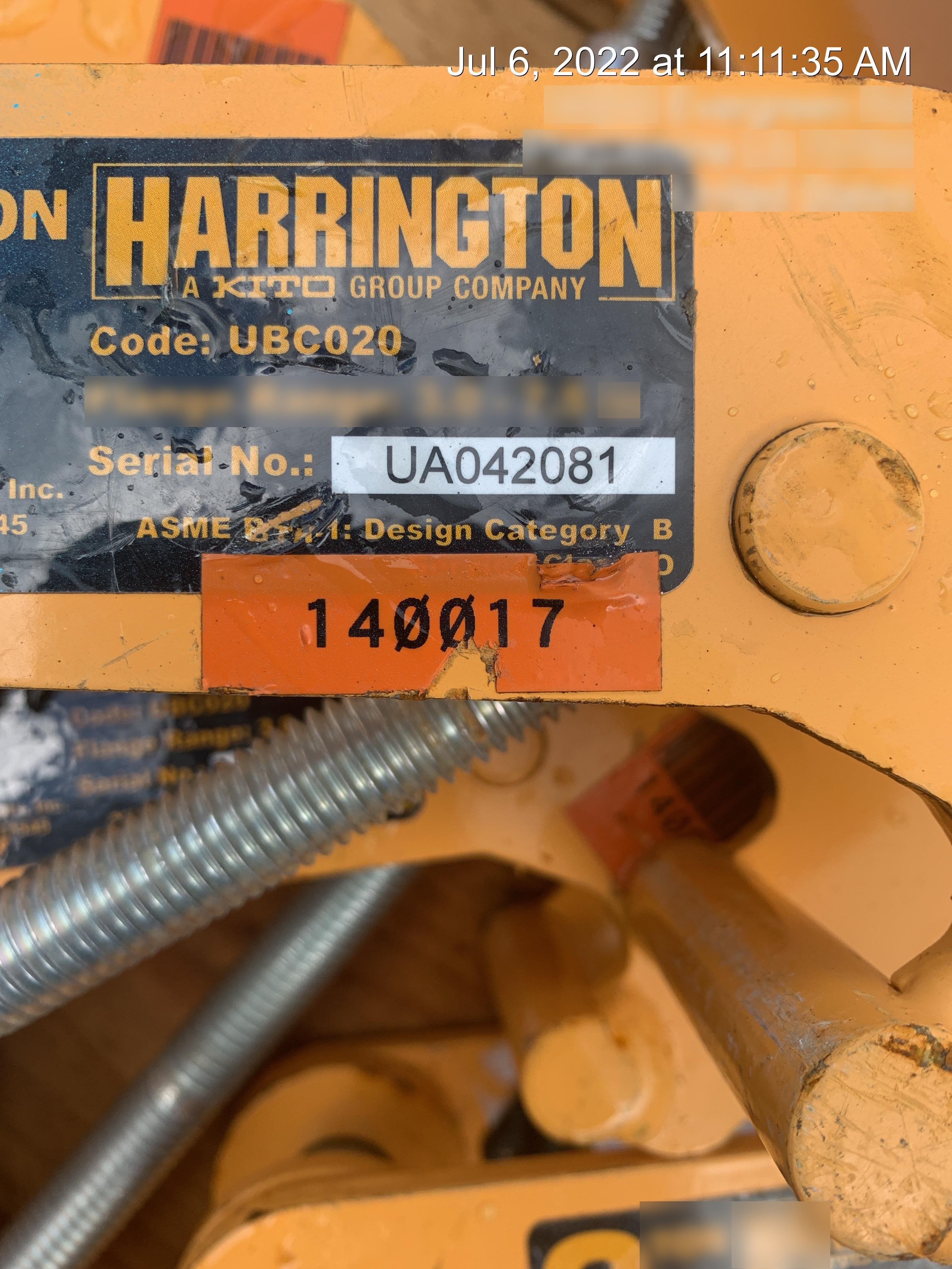 2021 HARRINGTON UBC020