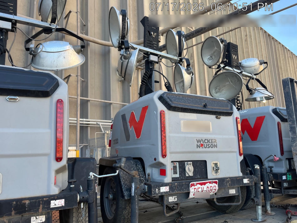 2018 Wacker Neuson LTV6K-MH Wacker Neuson LTV6K Mobile Light Tower w/Fuel Level Sensor Installed