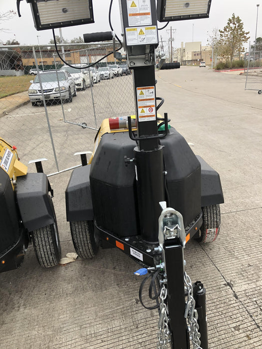 2022 Allmand NLV3GR (4) LED Light Fixture 350W, 23' Vertical Mast, 3kW Prime, Towable, Deep Sea L401, Leveling Jacks, Yanmar T4F 5.8hp