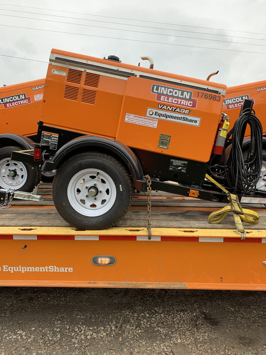 2021 Lincoln Electric Vantage 322 Vantage 322 Ready Pak 3 w/ Decals, ORANGE (includes trailer, cable rack, fender light kit) NO Telematics