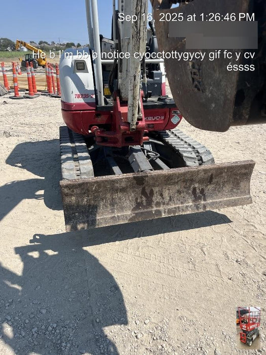 2020 Takeuchi TB235-2R Canopy, Rubber Tracks, Manual TAG QC