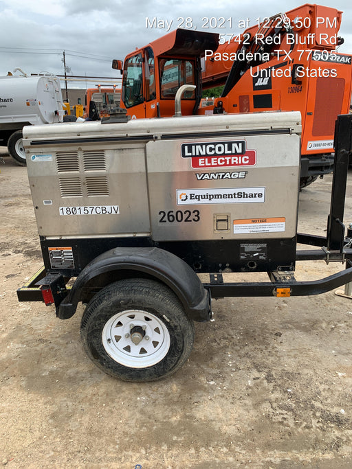 2019 Lincoln Electric Vantage 322 Lincoln Vantage 322 Welder w/Trailer, Light Kit, Cable Rack