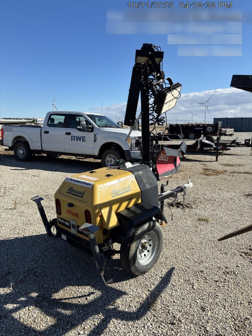 2021 Allmand NLV3GR (4) LED Light Fixture 350W, 23' Vertical Mast, 3kW Prime, Towable, Deep Sea L401, Leveling Jacks, Yanmar T4F 5.8hp