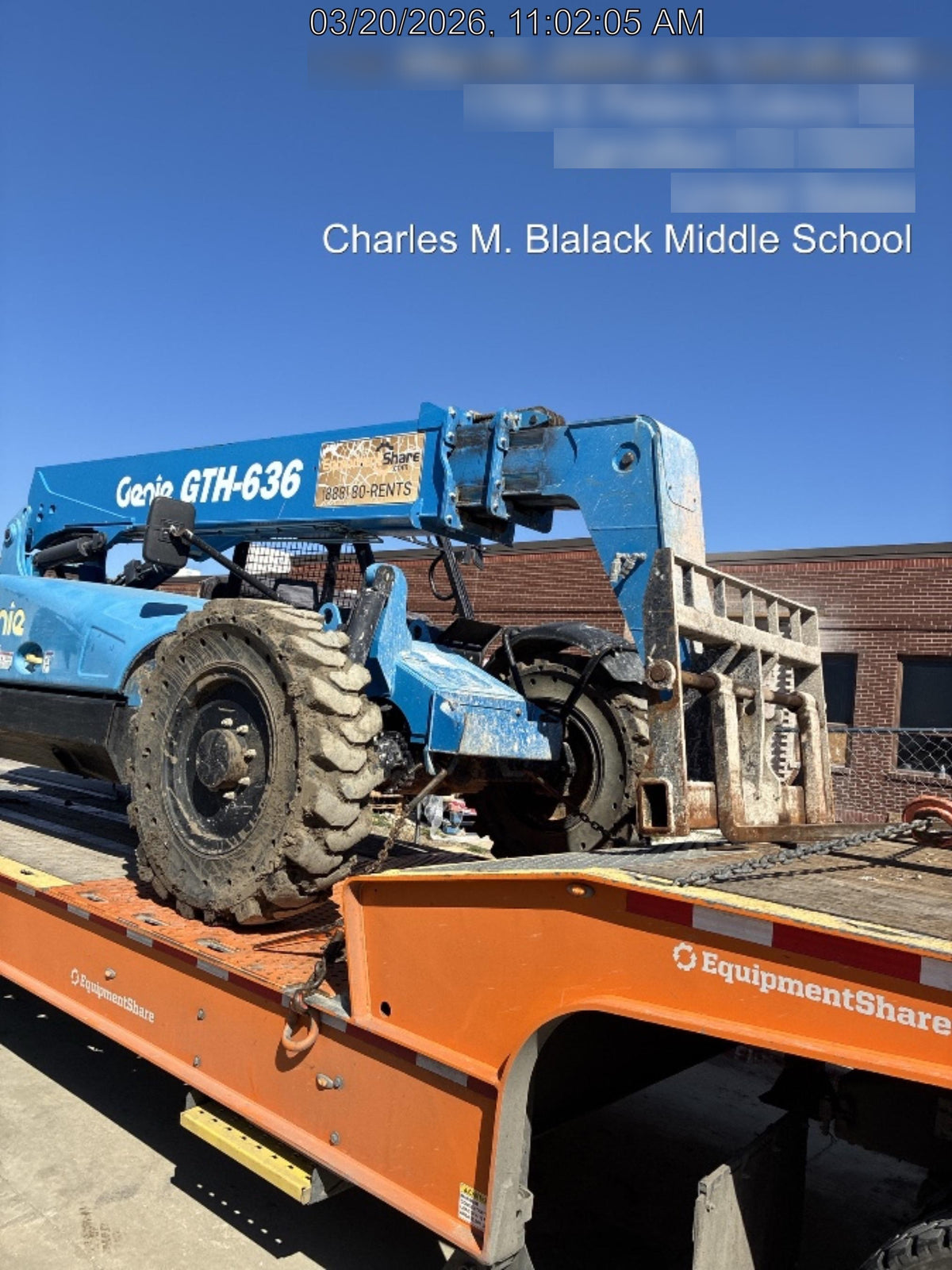 2017 Genie GTH-636 Genie GTH636 Telehandler, 48" Carriage, Solid Tires