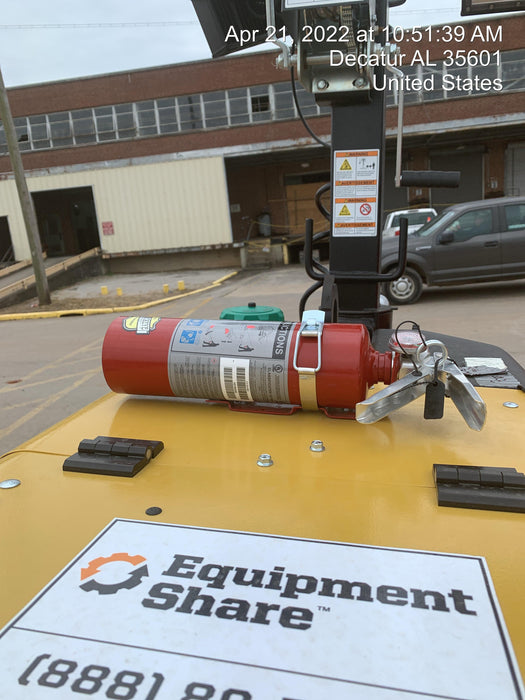 2022 Allmand NLV3GR (4) LED Light Fixture 350W, 23' Vertical Mast, 3kW Prime, Towable, Deep Sea L401, Leveling Jacks, Yanmar T4F 5.8hp