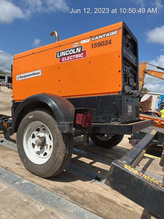 2021 Lincoln Electric Vantage 322 Vantage 322 Ready Pak 3 w/ Decals, ORANGE (includes trailer, cable rack, fender light kit) NO Telematics