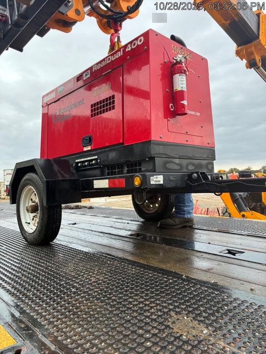 2024 Shindaiwa DGW400MDL Kubota D902 Engine, 23 HP, Dual Op Welder, Wire, Arc, Droop Stick, Tig, and CC Stick Functionality, Simulphase, 3 Phase and 1 Phase Gen Output, Single Axle NB Trlr, Slr Trckl Chrg 12V 12W, Fire Ext