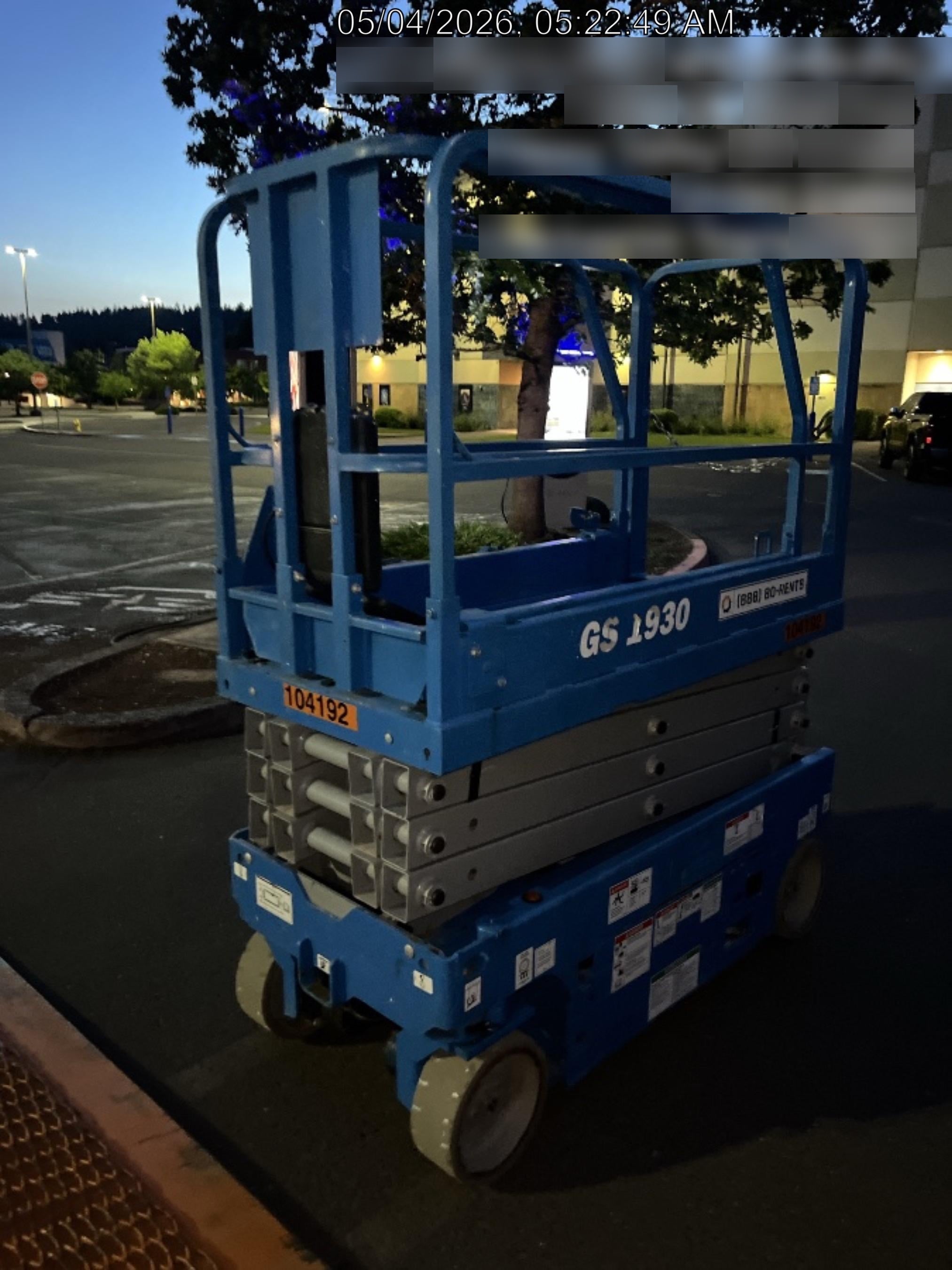 2020 Genie GS-1930 Standard Machine, 800W Inverter