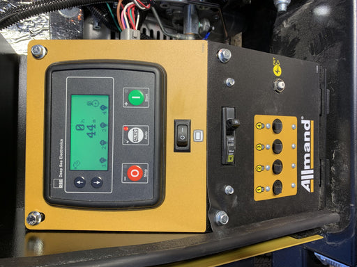 2020 Allmand NLV3GR (4) LED Light Fixture 350W, 23' Vertical Mast, 3kW Prime, Towable, Deep Sea L401, Leveling Jacks, Yanmar T4F 5.8hp