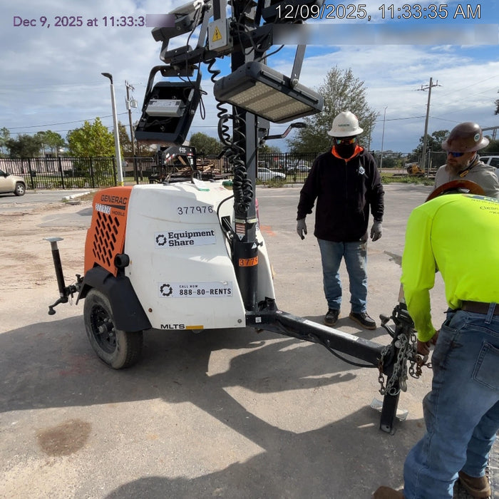 2023 Generac MLT2 Diesel, Flex Switch 120V Input, Powerzone Controller, 
(4) 320W LED Lights, 4kW Generator, 39.9 Gal Fuel Tank, 2" Ball, T3