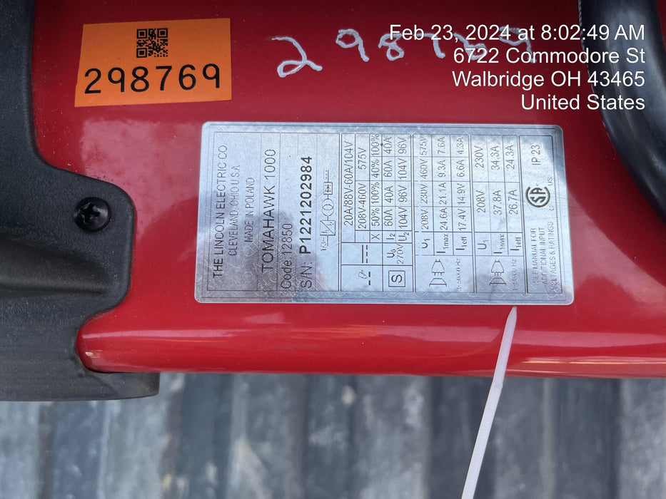 2023 LINCOLN ELECTRIC TOMAHAWK 1000
