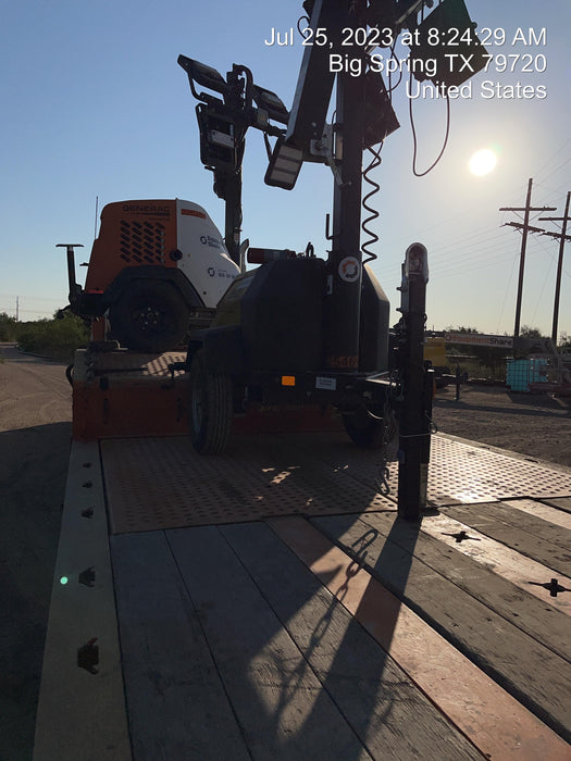 2022 Allmand NLV3GR (4) LED Light Fixture 350W, 23' Vertical Mast, 3kW Prime, Towable, ES Decals, T3