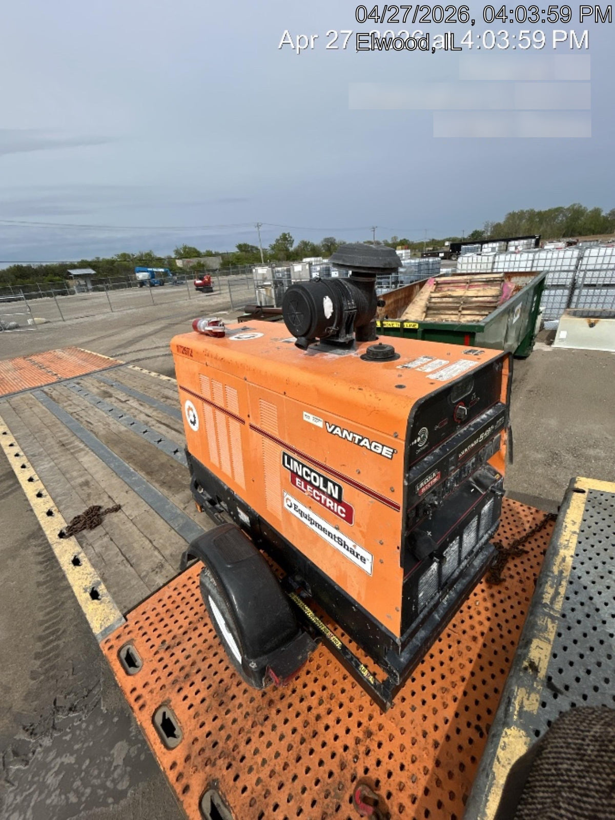 2021 Lincoln Electric Vantage 549X Ready Pak 3, ORANGE (includes trailer, cable rack, fender light kit)