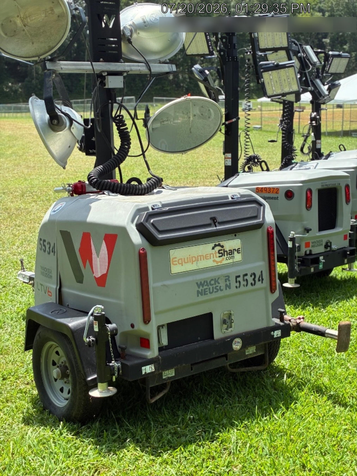 2017 Wacker Neuson LTV6L-MH Wacker Neuson 6 kW Towable Light Generator