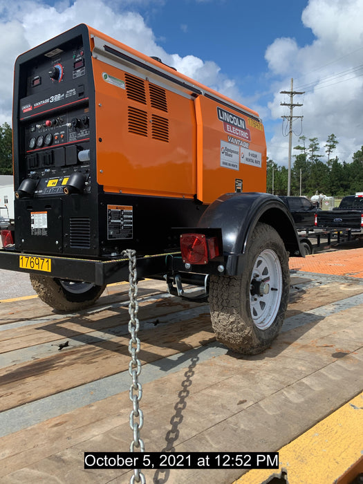 2021 Lincoln Electric Vantage 322 Vantage 322 Ready Pak 3 w/ Decals, ORANGE (includes trailer, cable rack, fender light kit) NO Telematics