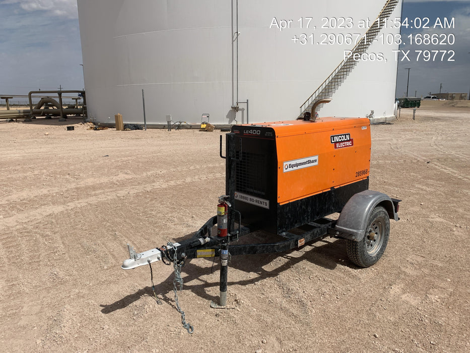 2022 Lincoln Electric LE400 Kubota V1505, Trlr, Cable Rack, Light Kit, ES Decals, T3