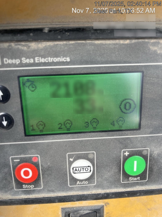 Allmand NLV3GR (4) LED Light Fixture 350W, 23' Vertical Mast, 3kW Prime, Towable, Deep Sea L401, Leveling Jacks, Yanmar T4F 5.8hp