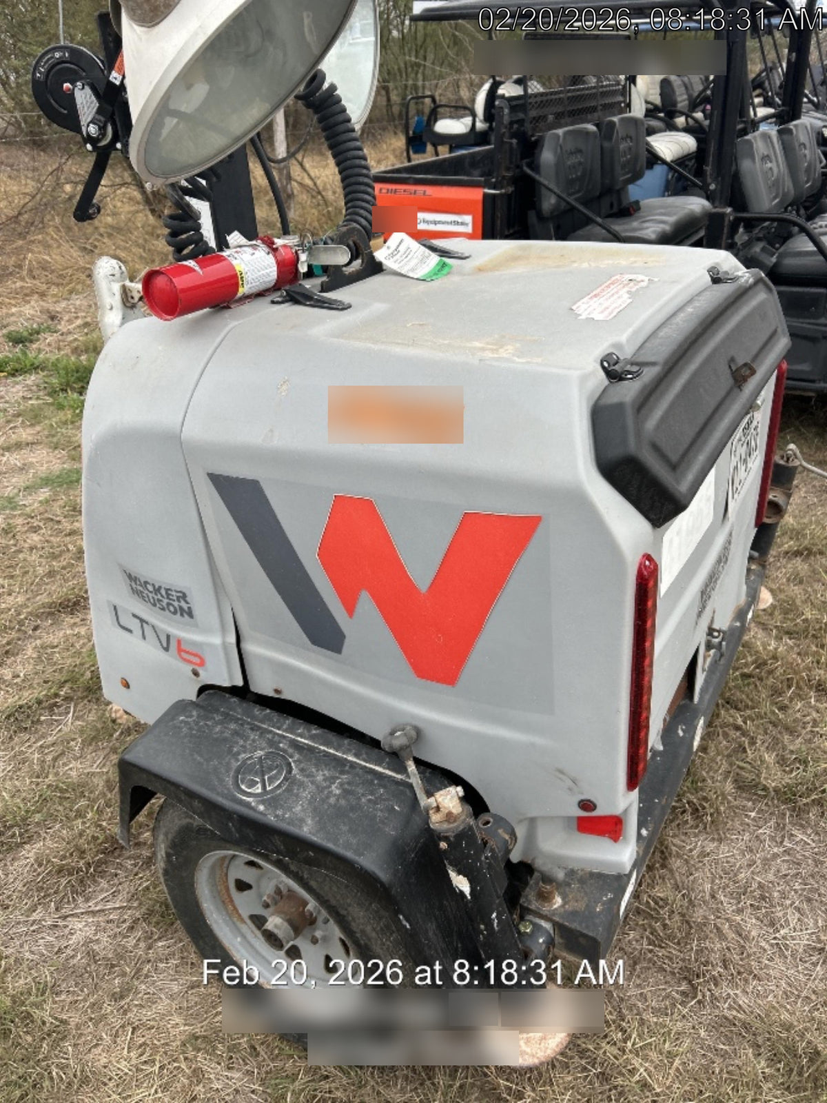 Wacker Neuson LTV6K-MH Power mast, 1100W MH, Fuel Sensors, Wiring Harness