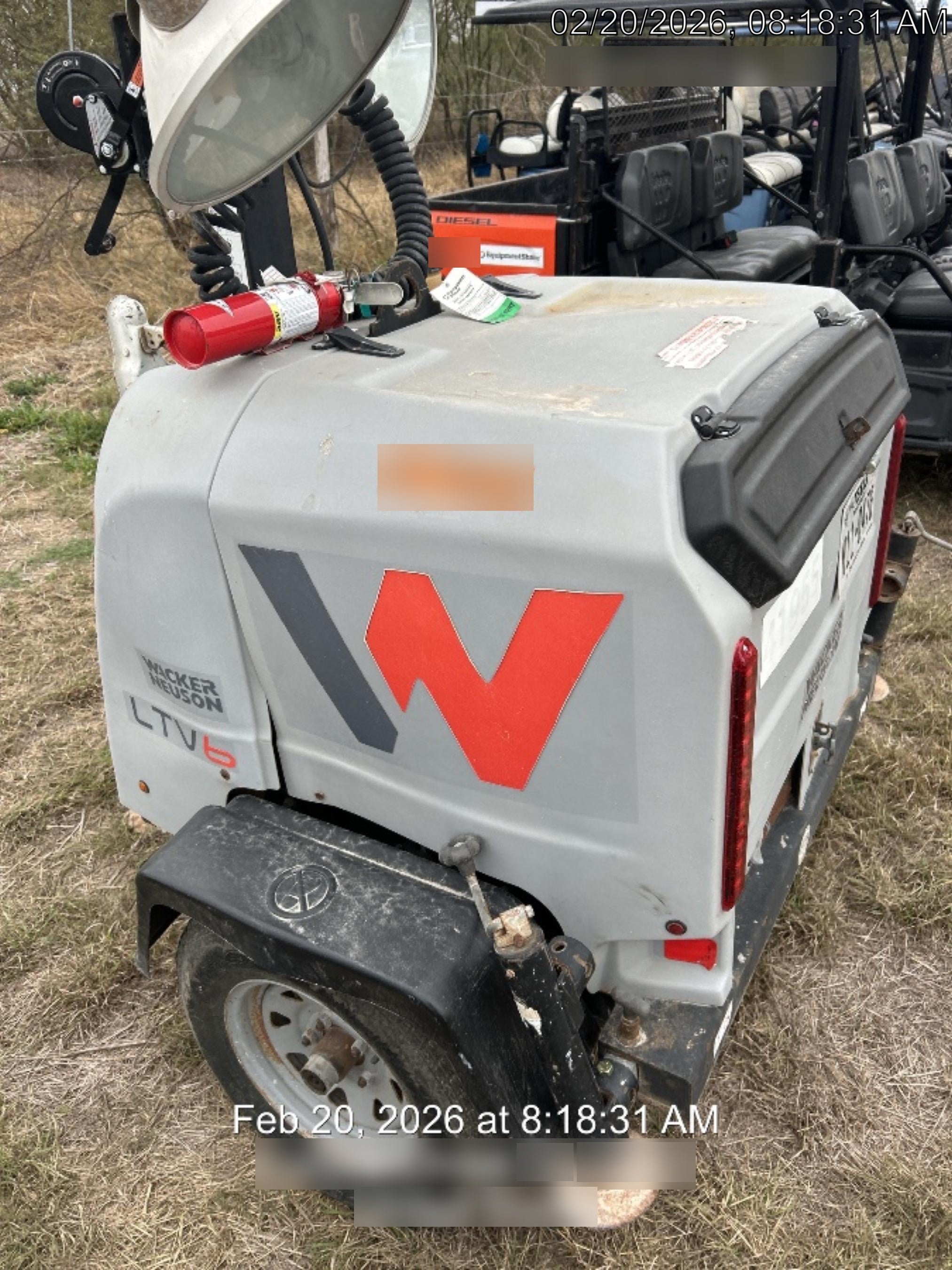 Wacker Neuson LTV6K-MH Power mast, 1100W MH, Fuel Sensors, Wiring Harness