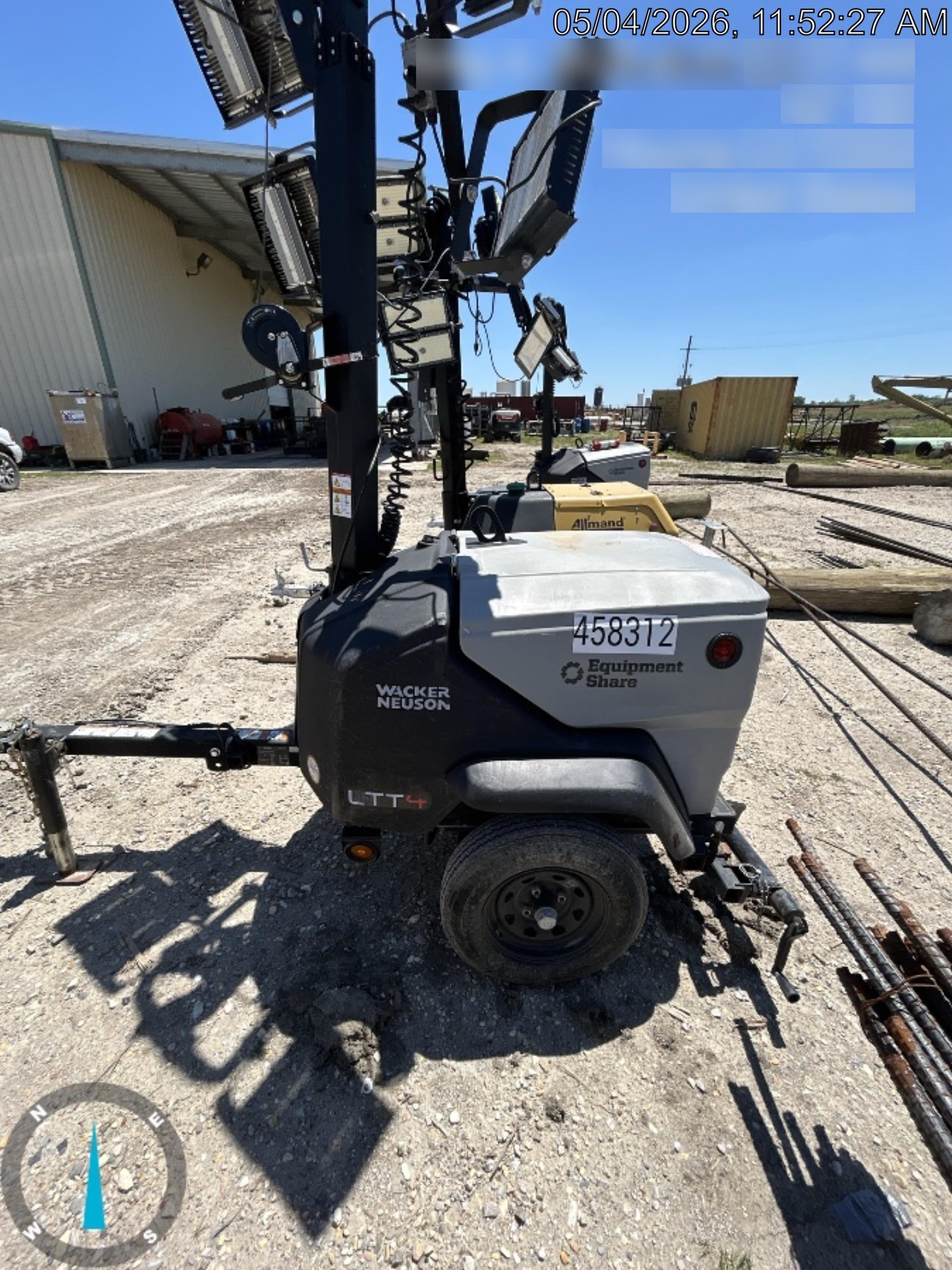 2024 Wacker Neuson LTT4 Diesel, Kohler KDW702, Deep Sea Controller, Auto Start, LED 320W, Bypass Outlet, T3