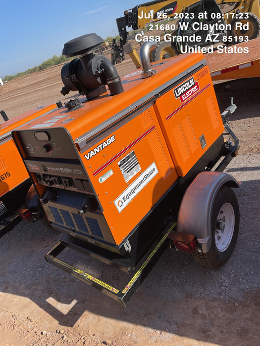 2023 Lincoln Electric Vantage 549X Crosslink Technology, Trailer Mounted, ES Decals, T3